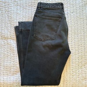 Redone black zip fly slouchy stuff denim 30